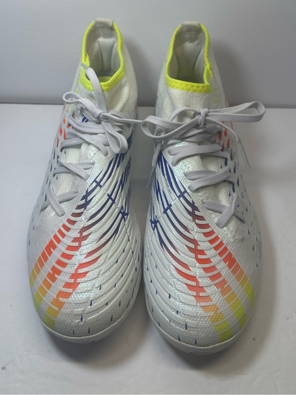 Adidas Predator Indoor Soccer Court Shoes Mens 9 White Multi Color GY8857